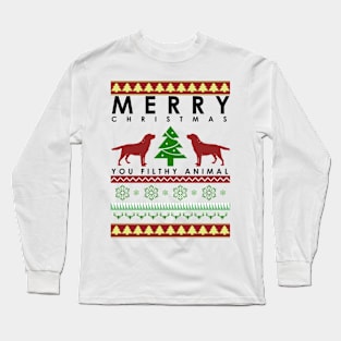 merry christmas you filthy animal Long Sleeve T-Shirt